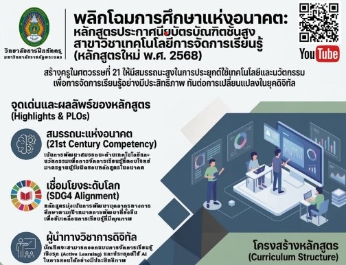 หลักสูตรประกาศนียบัตรบัณฑิตชั้นสูง สาขาวิชาเทคโนโลยีการจัดการเรียนรู้ วิทยาลัยการฝึกหัดครู มหาวิทยาลัยราชภัฏพระนคร