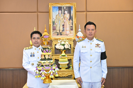11-05-2569 พิธีรับพานพุ่มดอกบัวประดิษฐ์พระราชทาน เพื่อมอบแก่จังหวัดนครนายก